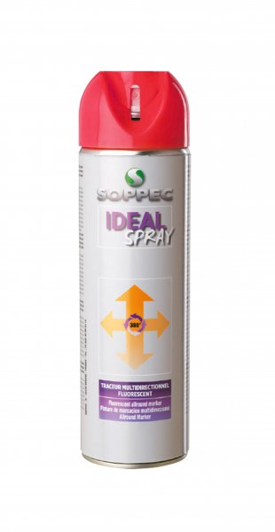 Spray fluor. Ideel 500ml rød,12M
