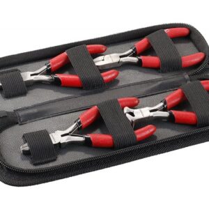 Mini tang sæt 110 mm – præcisionstænger i etui (4 stk)