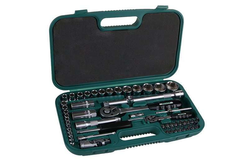 Fatningssæt 1/4"+1/2" 56 stk, plast FESTA
