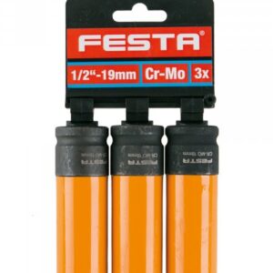 Drev stødfatning 1/2" 19 mm, 3 stk