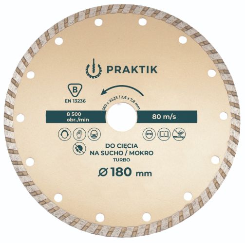 Diamantklinge - 180mm Turbo skær