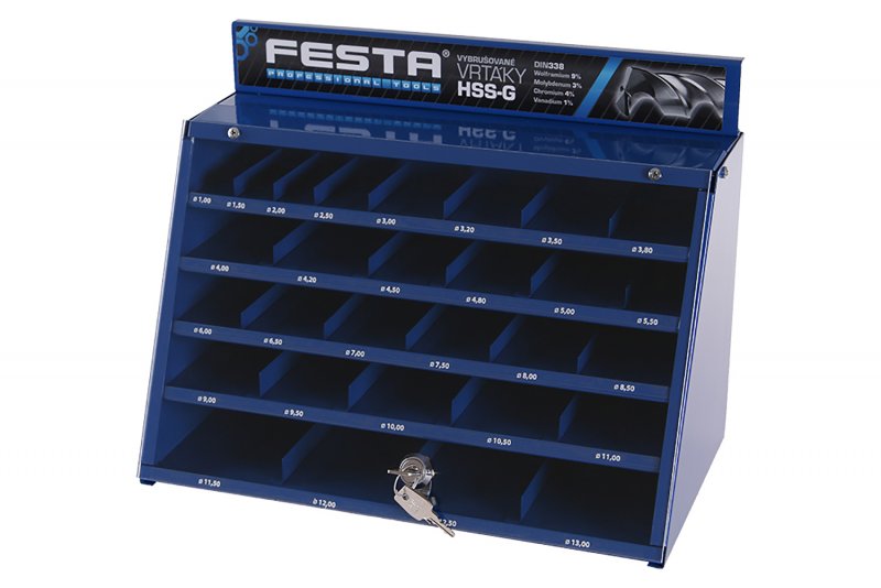 BOX med fuldslebne bor HSS-G W9