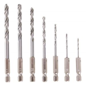 Boresæt HSS med 1/4" sekskant – 7 dele