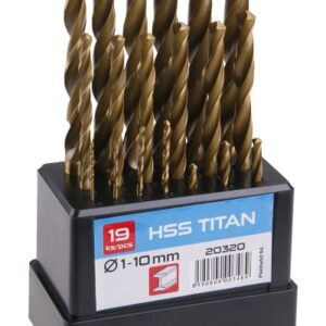 TITAN sæt 19 stk bor 1-10x0,5mm