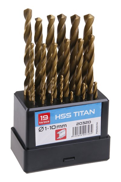 TITAN sæt 19 stk bor 1-10x0,5mm