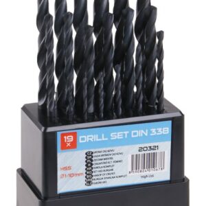 HSS sæt 19 stk bor 1-10x0,5mm