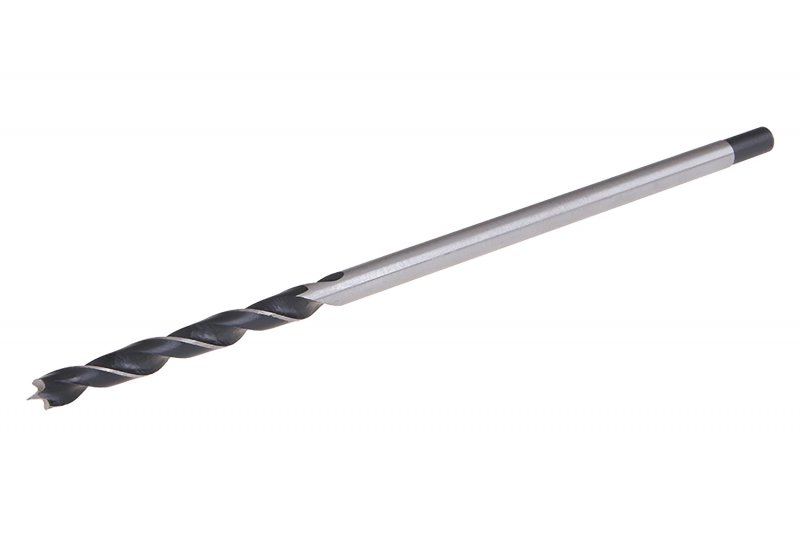 Træbor 12 × 400 mm – spiralbor (dobbeltspiral)
