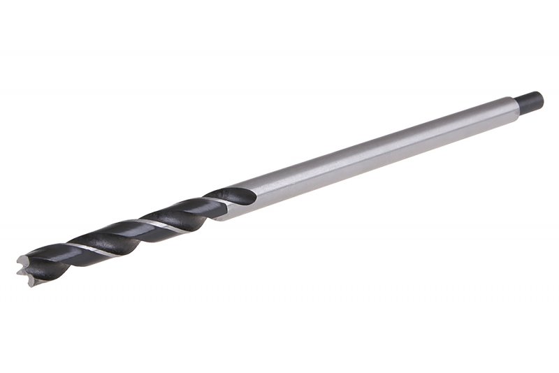 Træbor 18 × 400 mm – spiralbor (dobbeltspiral)