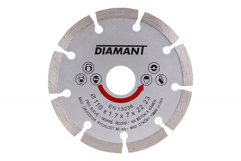 DIAMANT 110x22,2 diamantskive segmenteret