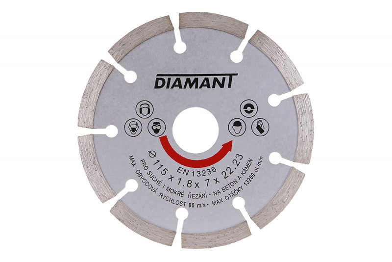 DIAMANT 115x22,2 diamantskive segmenteret