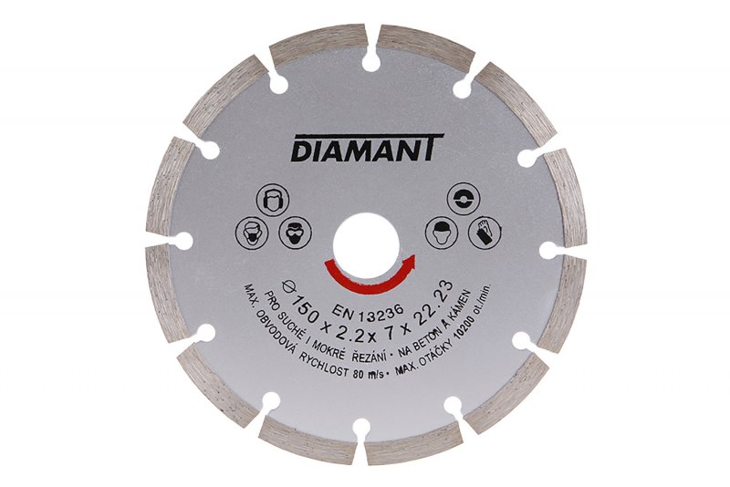 Segmenteret diamantskive 150 × 22,2 mm – diamantklinge til beton