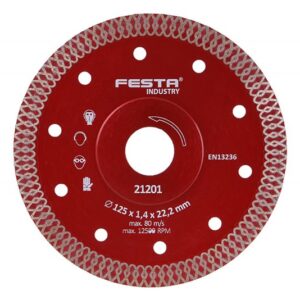 FESTA INDUSTRY diamantklinge 125 mm – turbo, ekstra tynd