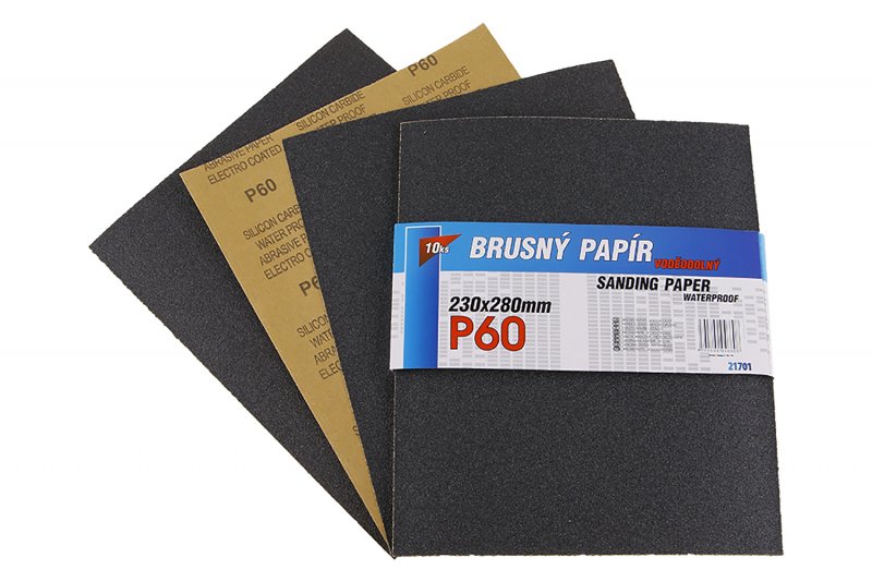 Slibepapir 230x280mm P60 10stk Vandp