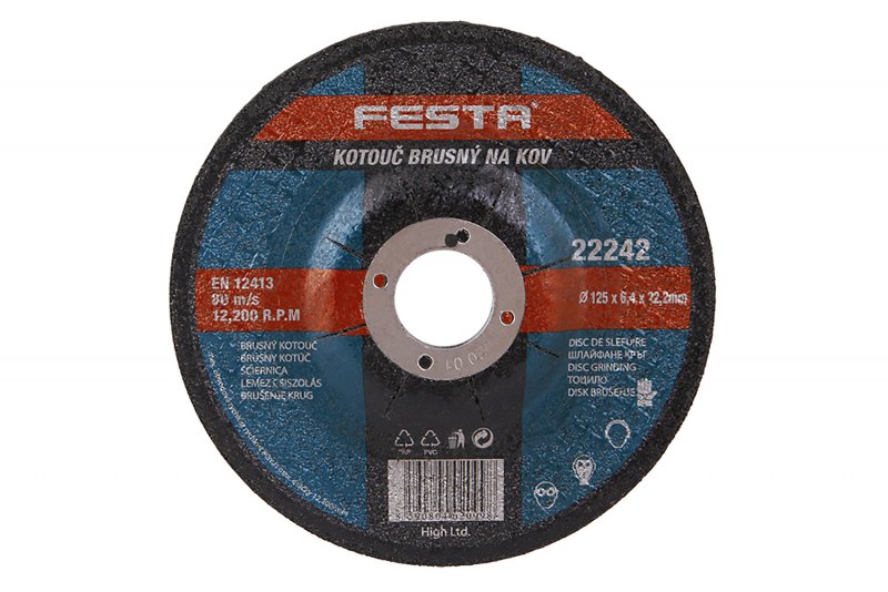 Slibeskive metal 125x6,4x22,2 FESTA