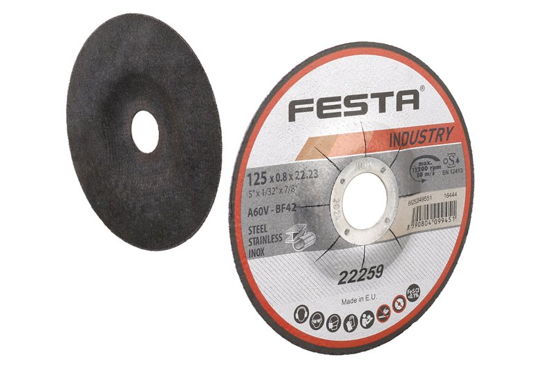 Skæreskive til metal 125 × 0,8 × 22,2 mm – ultratynd INOX