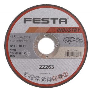 Skæreskive til metal 115 × 1,6 × 22,2 mm – INOX