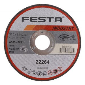 Skæreskive til metal 115 × 2,0 × 22,2 mm – INOX