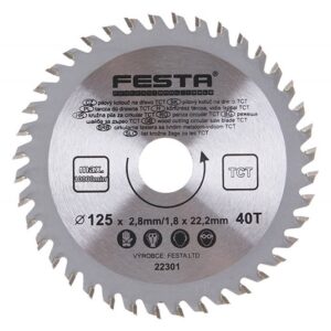 Rundsavklinge TCT 125 mm – 40 tænder