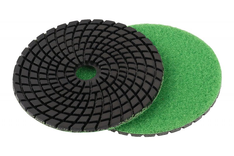Diamant polerskive 100 mm – velcro P800 til vådpolering