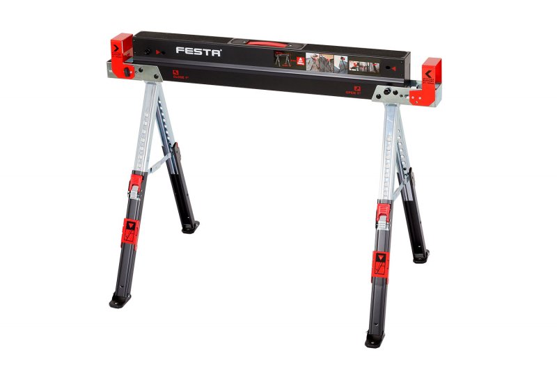 FESTA foldbar savbuk – 590 kg, højdejusterbar 61,5–82 cm