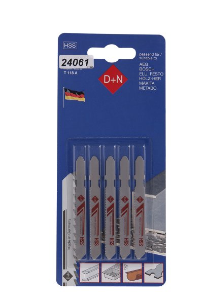 Stiksav 5 stk 50mm/1mm,HSS,1,2mm