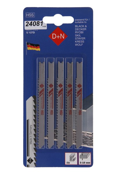 Stiksav B&D 5 stk 75mm/1mm,HSS, 3mm