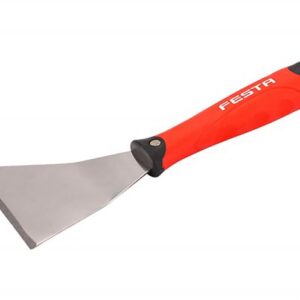 Skrabespartel i rustfrit stål med muffe 100 mm