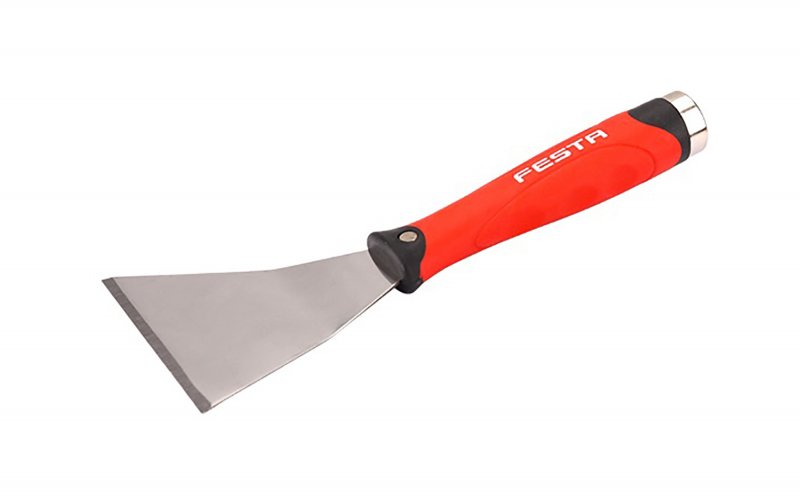 Skrabespartel i rustfrit stål med muffe 100 mm