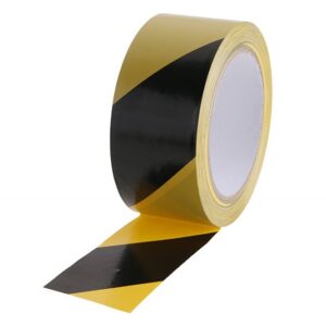 Advarselstape 48mm x 33m sort/gul