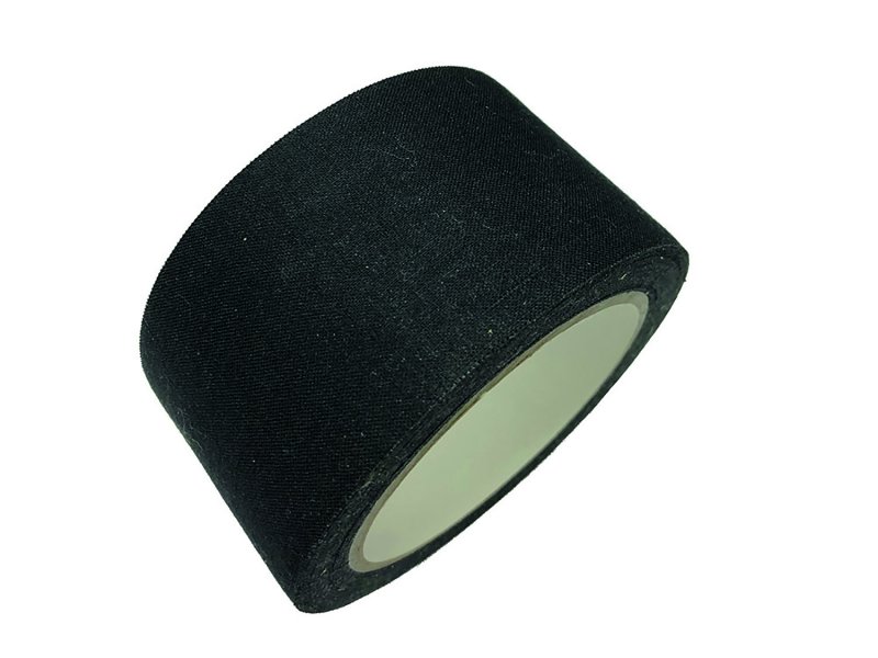 Selvklæbende tekstiltape (tæppetape) – 10 m x 48 mm sort