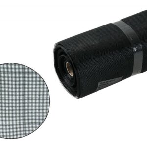 Insektnet i glasfiber sort 0,8 × 30 m – myggenet i rulle