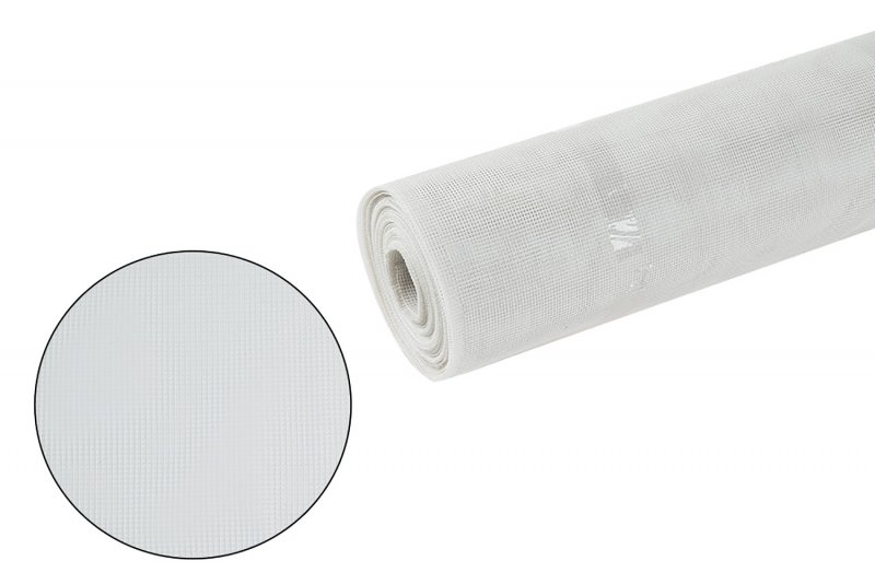 Insektnet i glasfiber hvid 0,8 × 30 m – myggenet i rulle