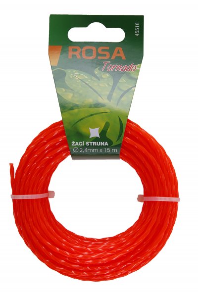 Trimmersnøre 2,4 mm – 15 m, twist-profil