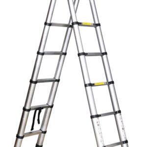 Teleskopstige 3,8 m – foldbar aluminiumstige, 150 kg