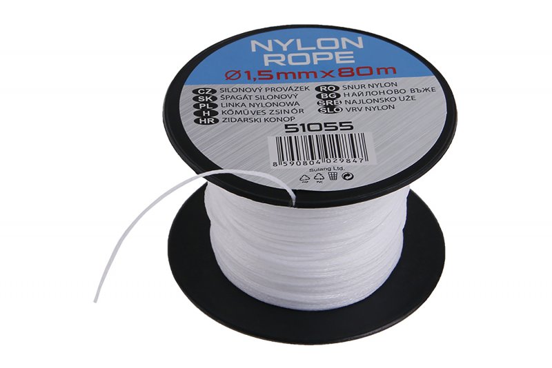 Nylonsnor 1,5 mm – hvid nylon snor 80 m (polyamid)