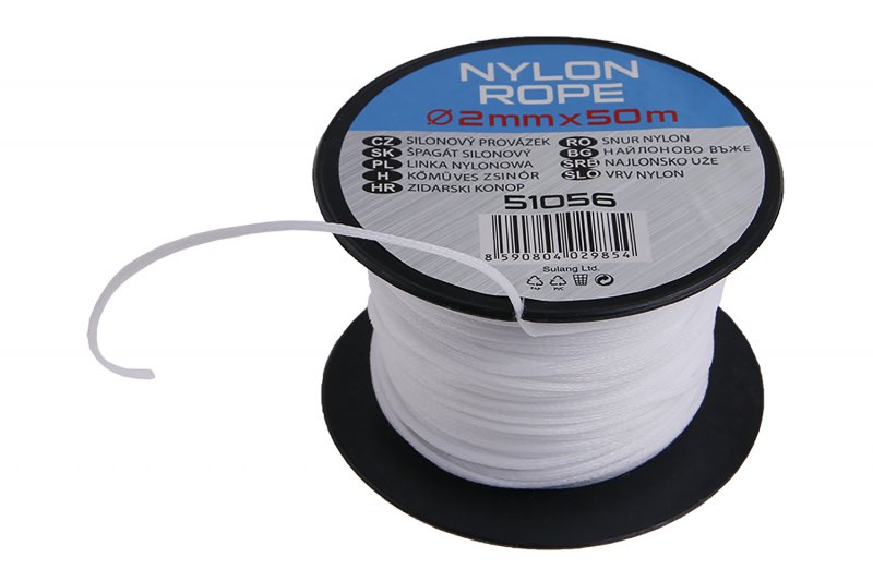 Nylon reb 2 mm – 50 m hvid