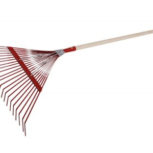Metalrive med træhåndtag 160cm, 56cm