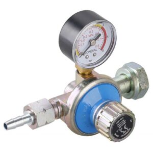 Gasreduktionsventil LPG 0,5–4 bar – trykregulator med manometer