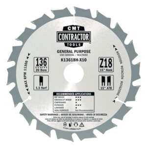 Rundsavsklinge - CMT 136mm Z18