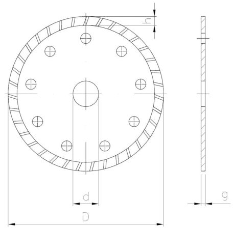 Diamantklinge - 180mm Turbo skær - Billede 2