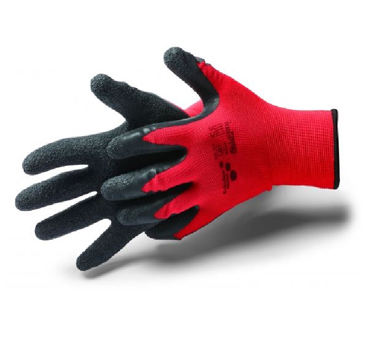 Rød Viper flexhandsker – latexbelagte arbejdshandsker